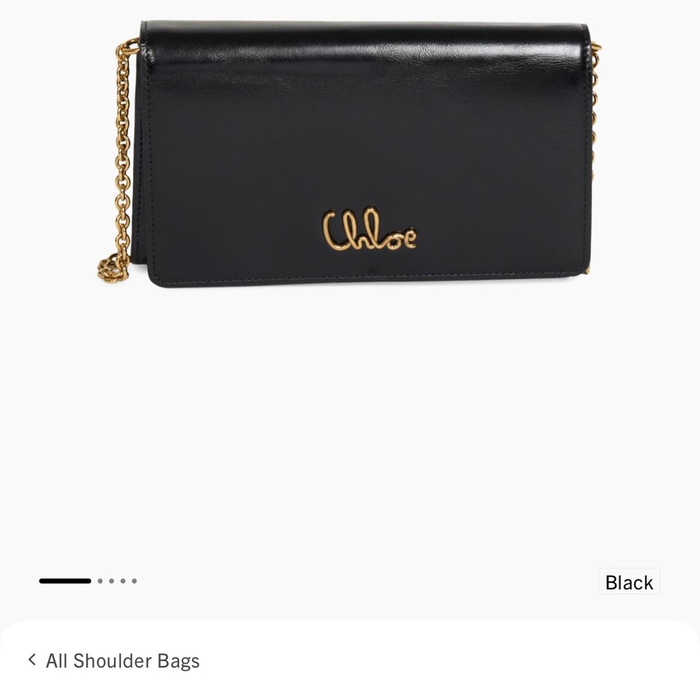 NWT Iconic Chloe Black Patent Leather Chain Shoulder Bag